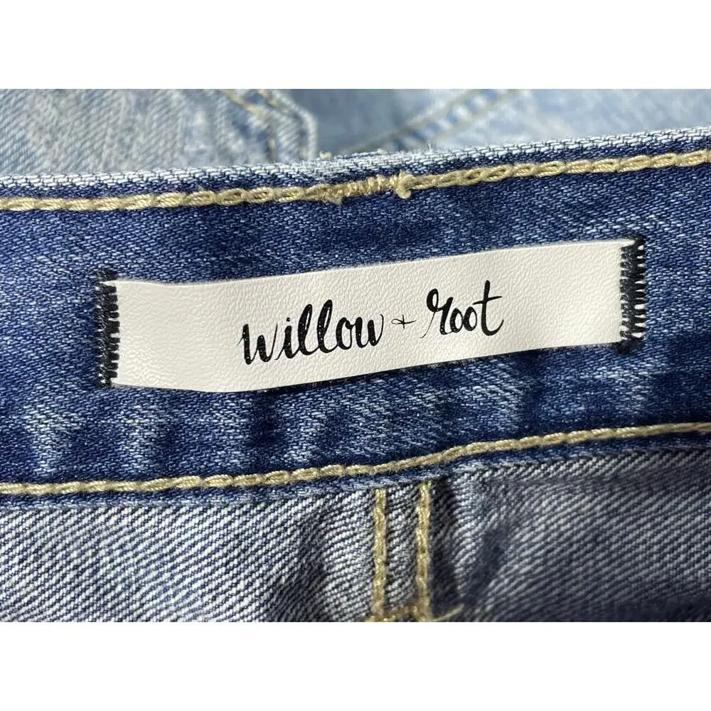 Willow & Root Jeans Size 26 High Rise Vintage Dad Jean Distressed Festival